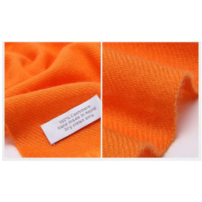 Pure Cashmere Scarves Orange Women Fashional Winter Scarf
